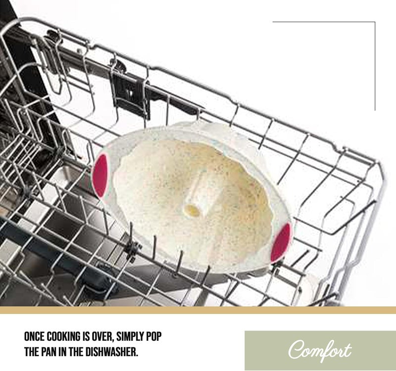 Trudeau 5118558 Structure Fluted Cake Pan Silicone Bakeware, Medium, Confetti White - Image 4